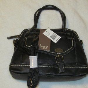 NWT BOC Vegan Leather Satchel-Black